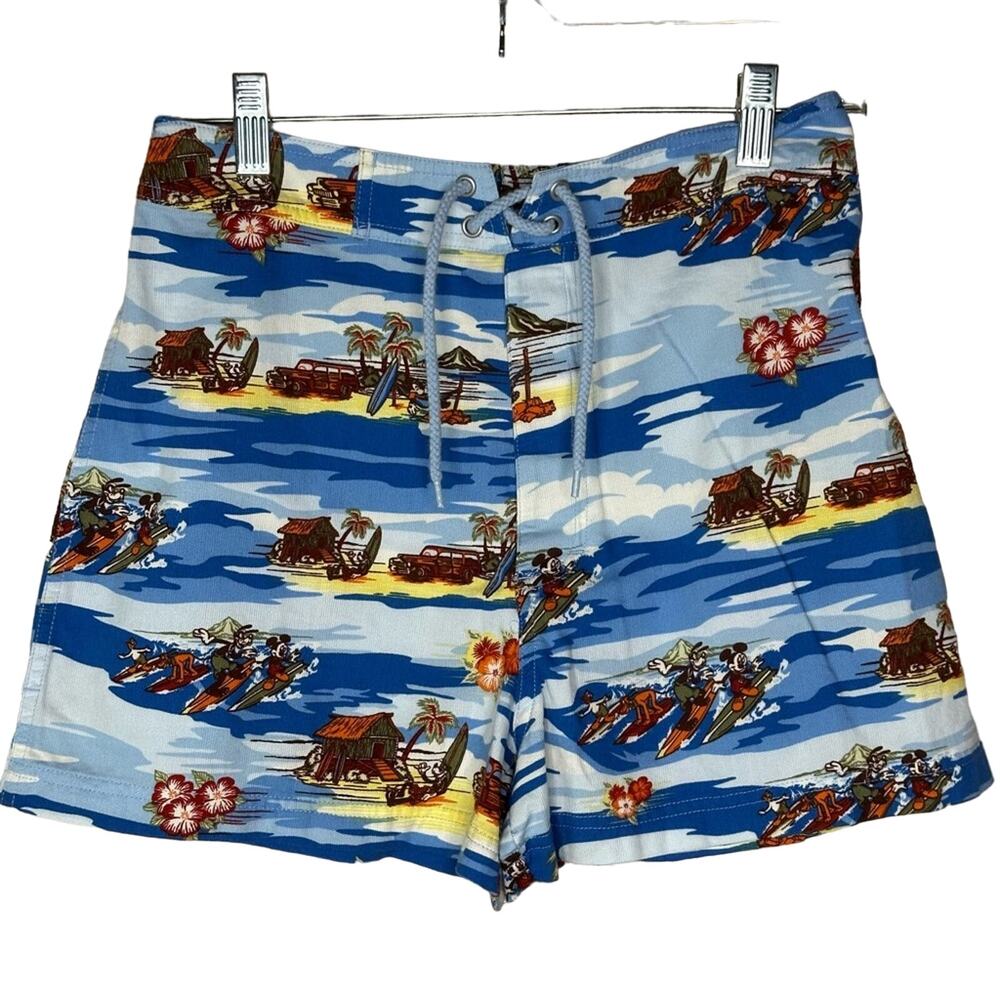 Disney World Parks Hawaiian Print Board Shorts Swim Trunks
